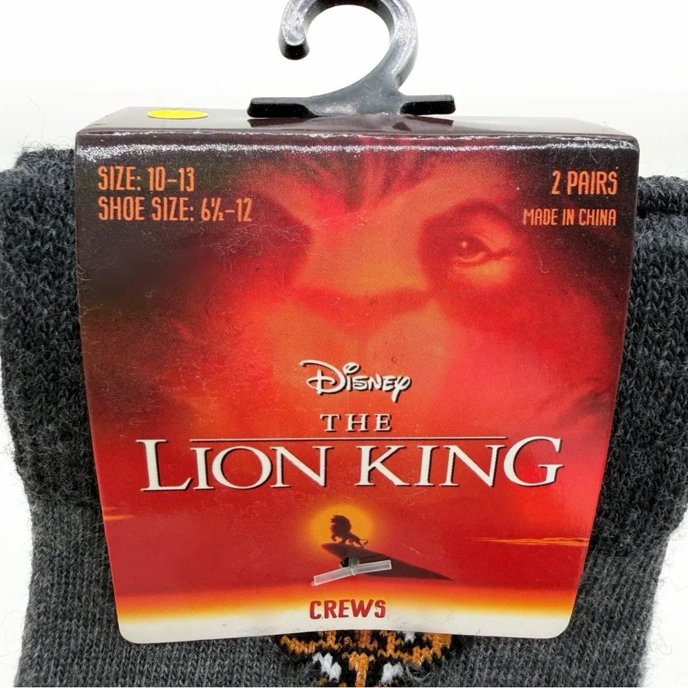 Disney The Lion King Crew Socks Mens Womens Timon Pumba Simba Movie Fun Gift 90s